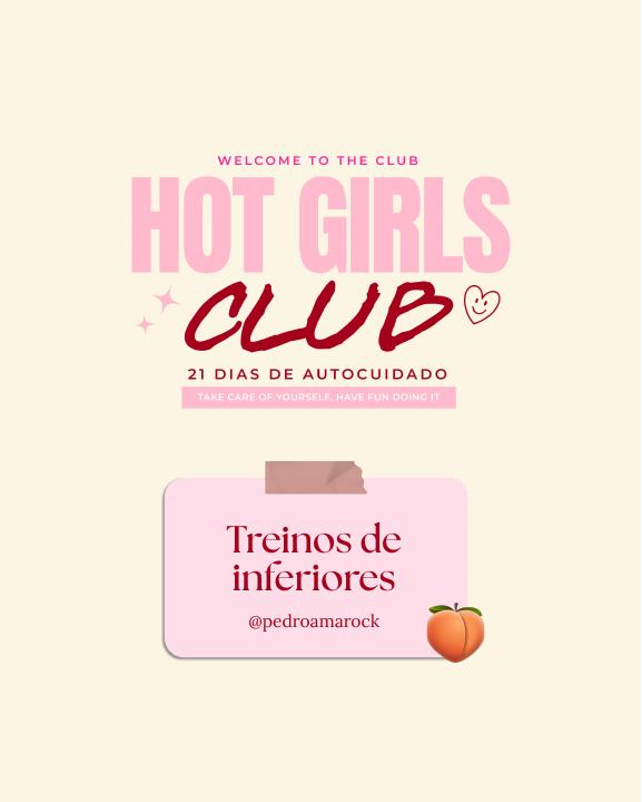 Capa do treino de inferiores do Hot Girls Club